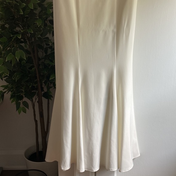 White High Neck / Halter Lace Wedding Maxi Dress - Picture 6 of 10